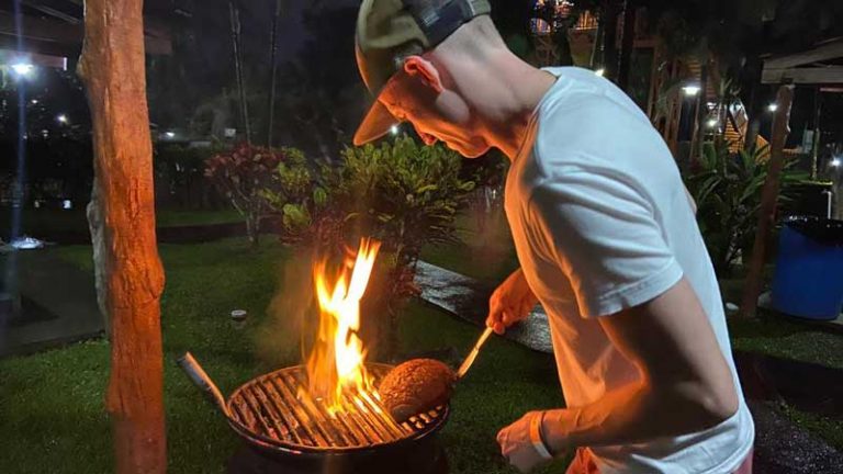 adam grows eden on the barbecue